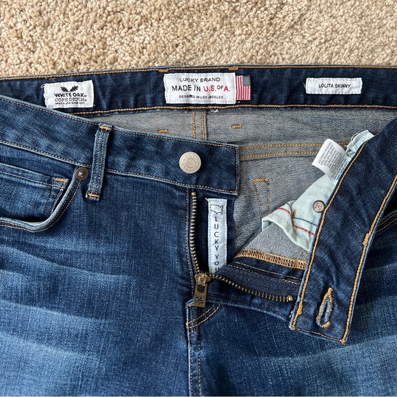 Lucky Brand Womens Jeans size 4 White Oak Lolita Skinny Medium Blue Stretch USA - Picture 6 of 9